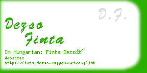 dezso finta business card